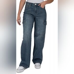 NWT Indigo Reib  Blue Cargo Jeans Size 0